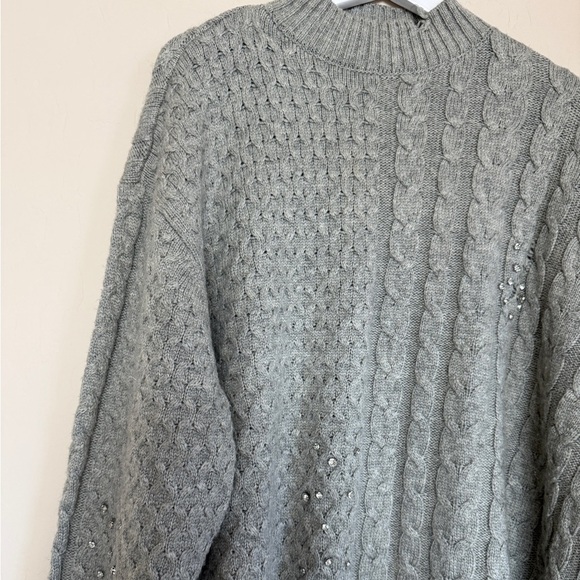 Zara Beige Cable Knit Sweater - Picture 6 of 12
